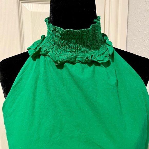 Alexia Admor ~ Green Smocked Neck Trapeze ~MOLLY DRESS $245 size 2 halter - Picture 4 of 14